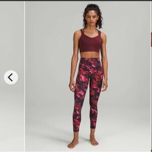 Lululemon Align High Rise Pant 25” in Intensity Pink Blossom Multi size 4